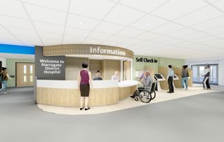 Impression Of Interior And Exterior Of New Look Entrance At Harrogate District Hospital 2