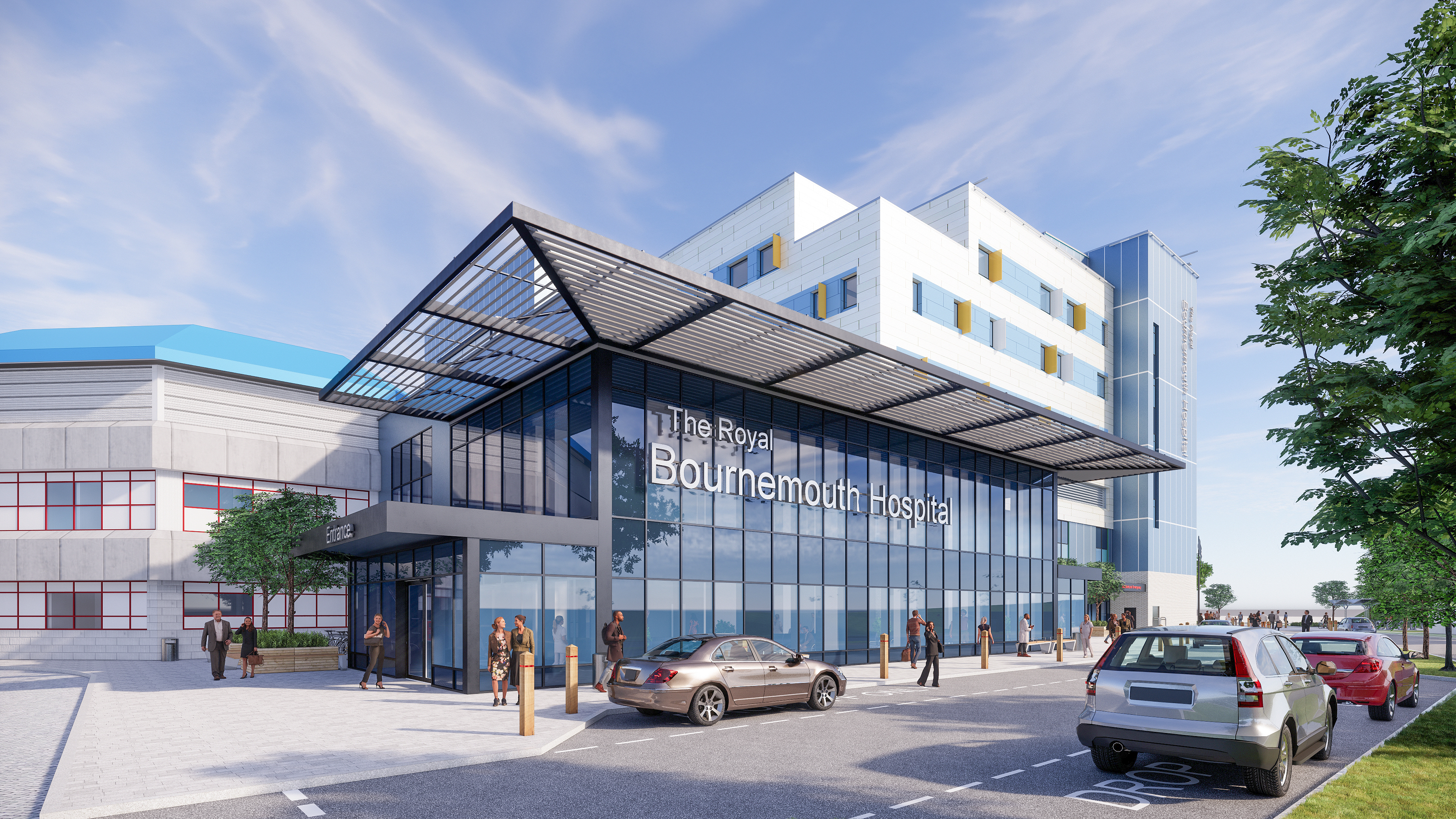 Main Entrance - BEACH Building, Royal Bournemouth Hospital
