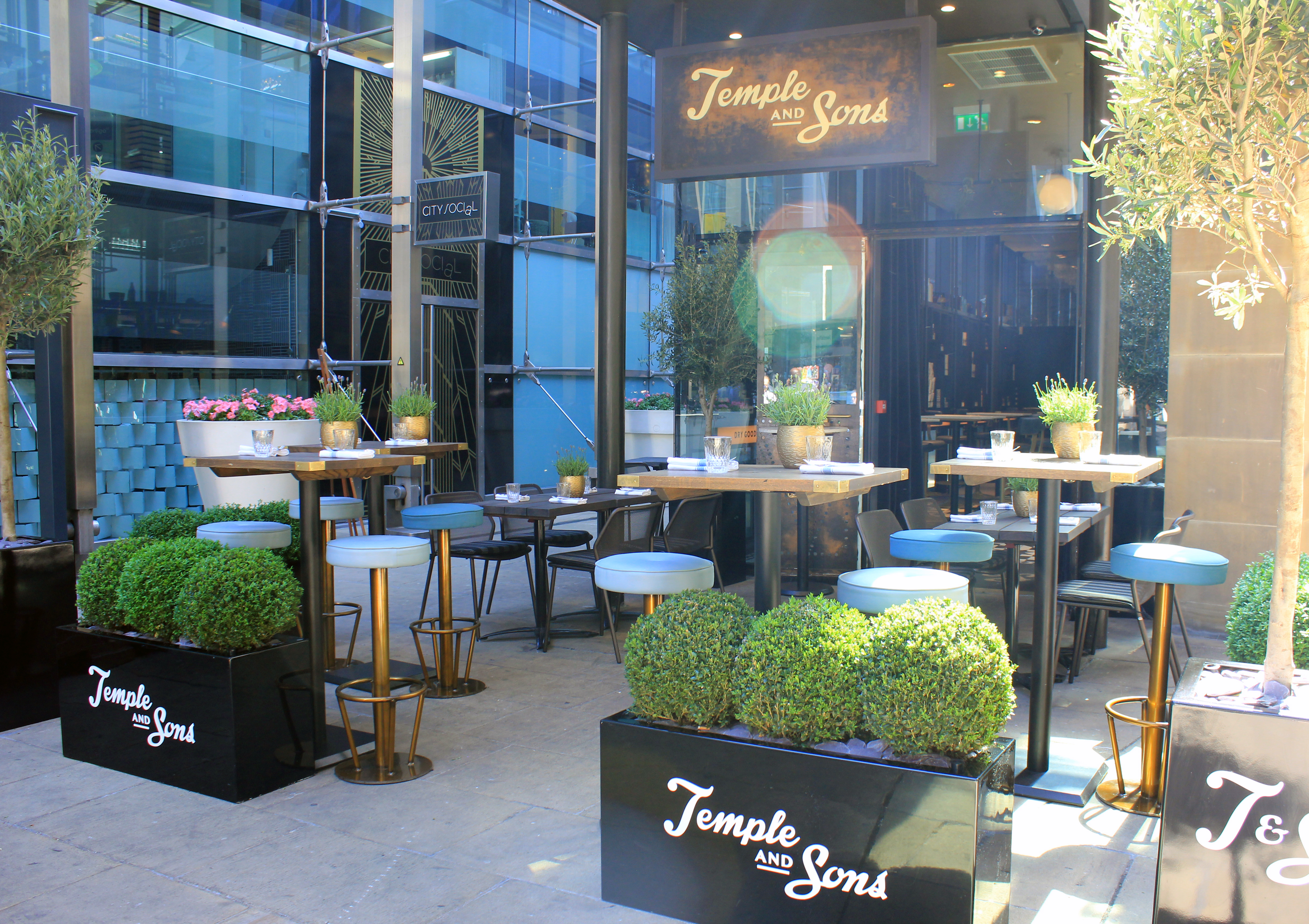 Jason Atherton launches gin garden terrace at Temple and Sons