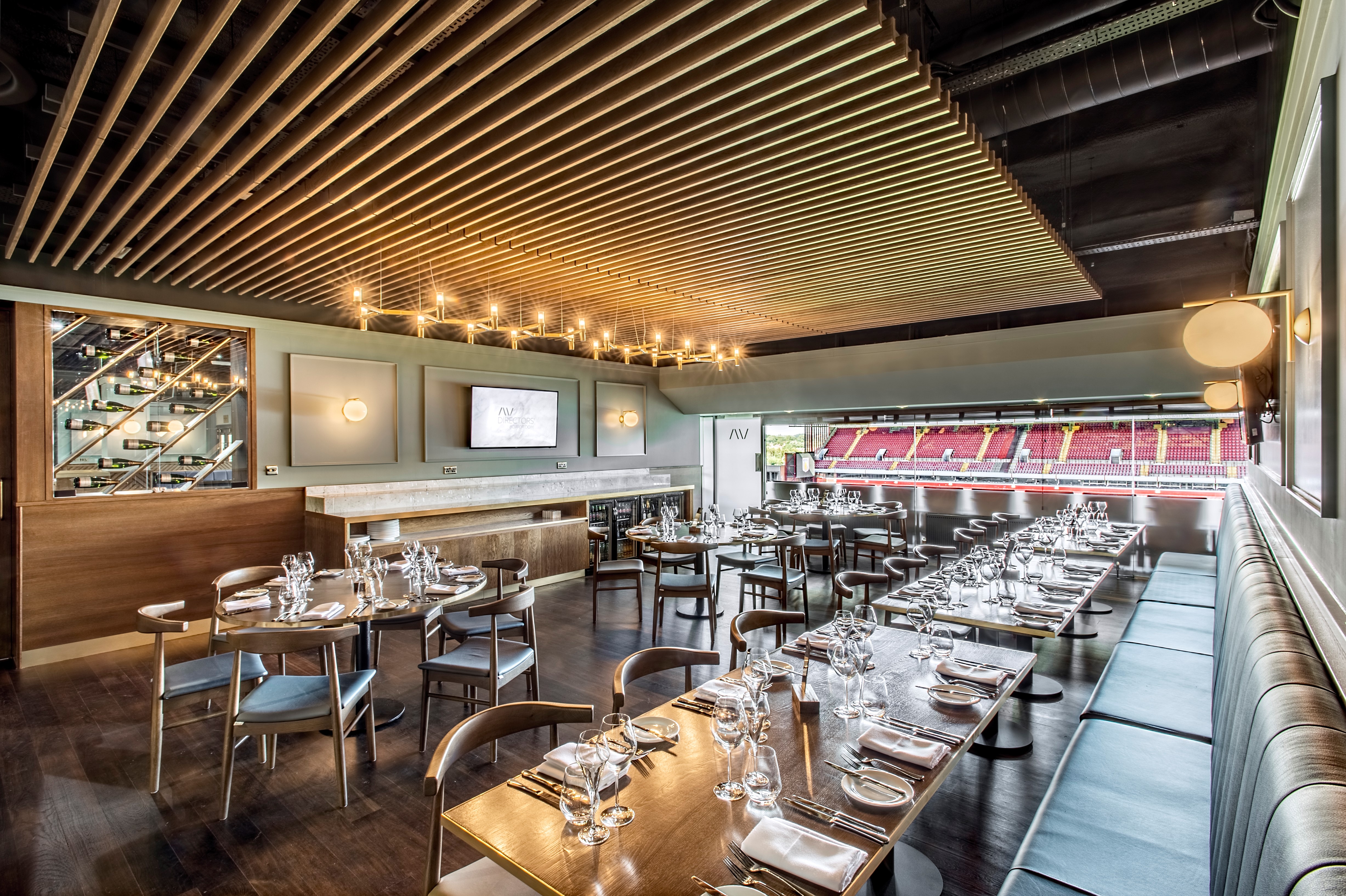 Inside the new 'Directors Club', the new hospitality and events space at Villa Park