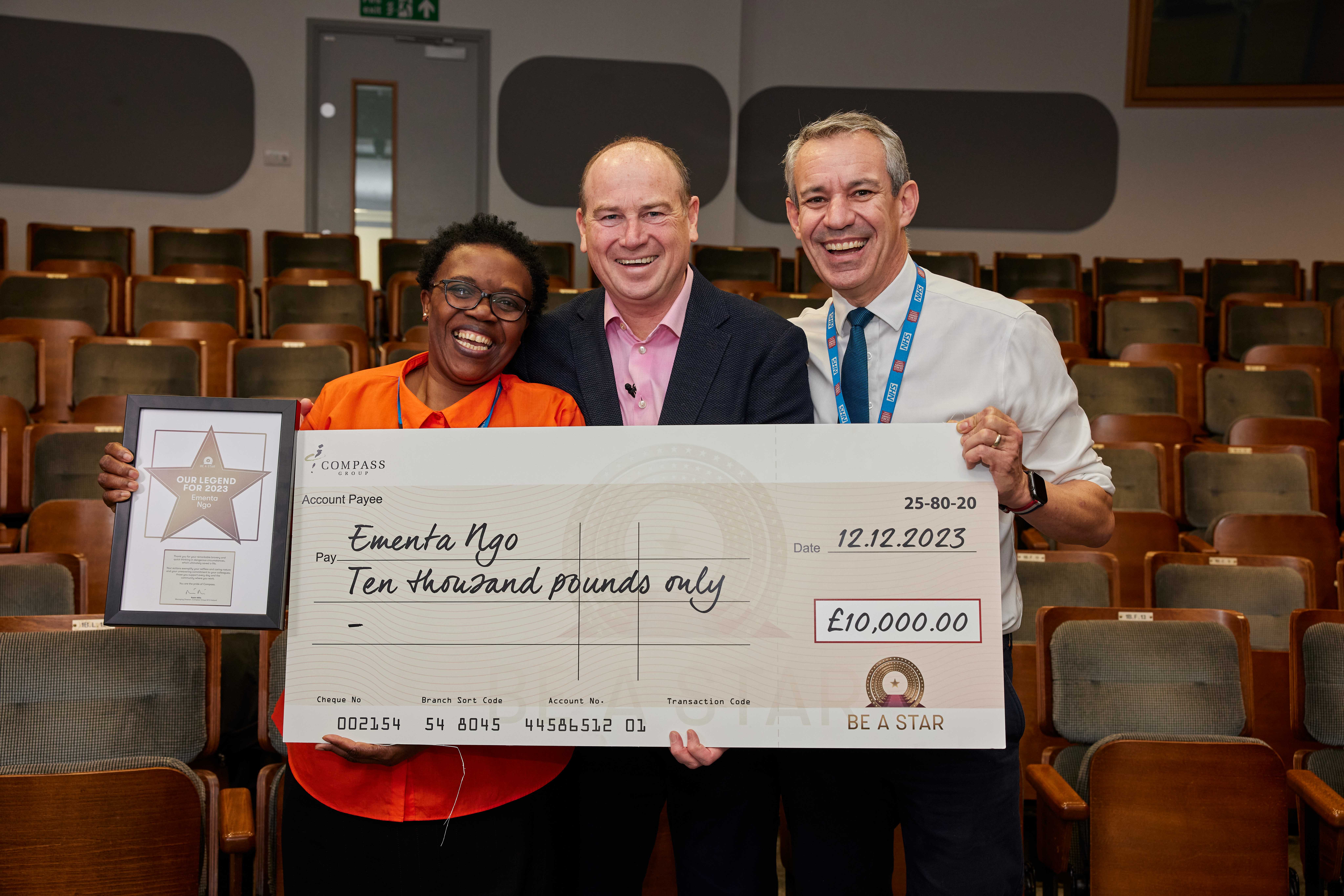 Ementa Ngo, Robin Mills, and Mark Titcomb OBE