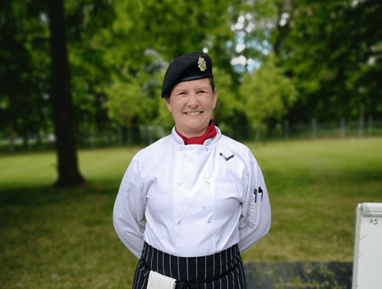Reservist chef, Deborah Crampton