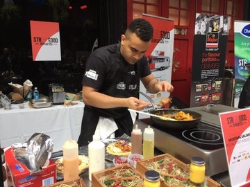 Mustafa cooking his way to winner of the StrEAT Food Award 2018!