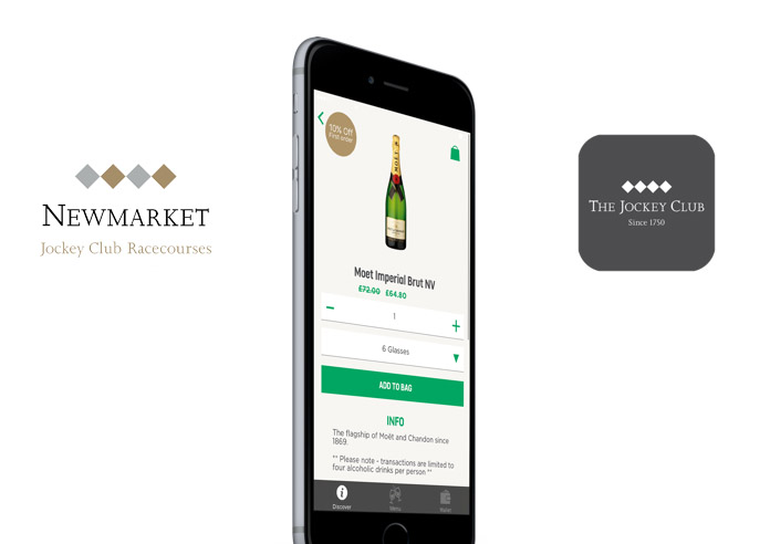 The new fast-track drinks ordering app at Newmarket Racecourse