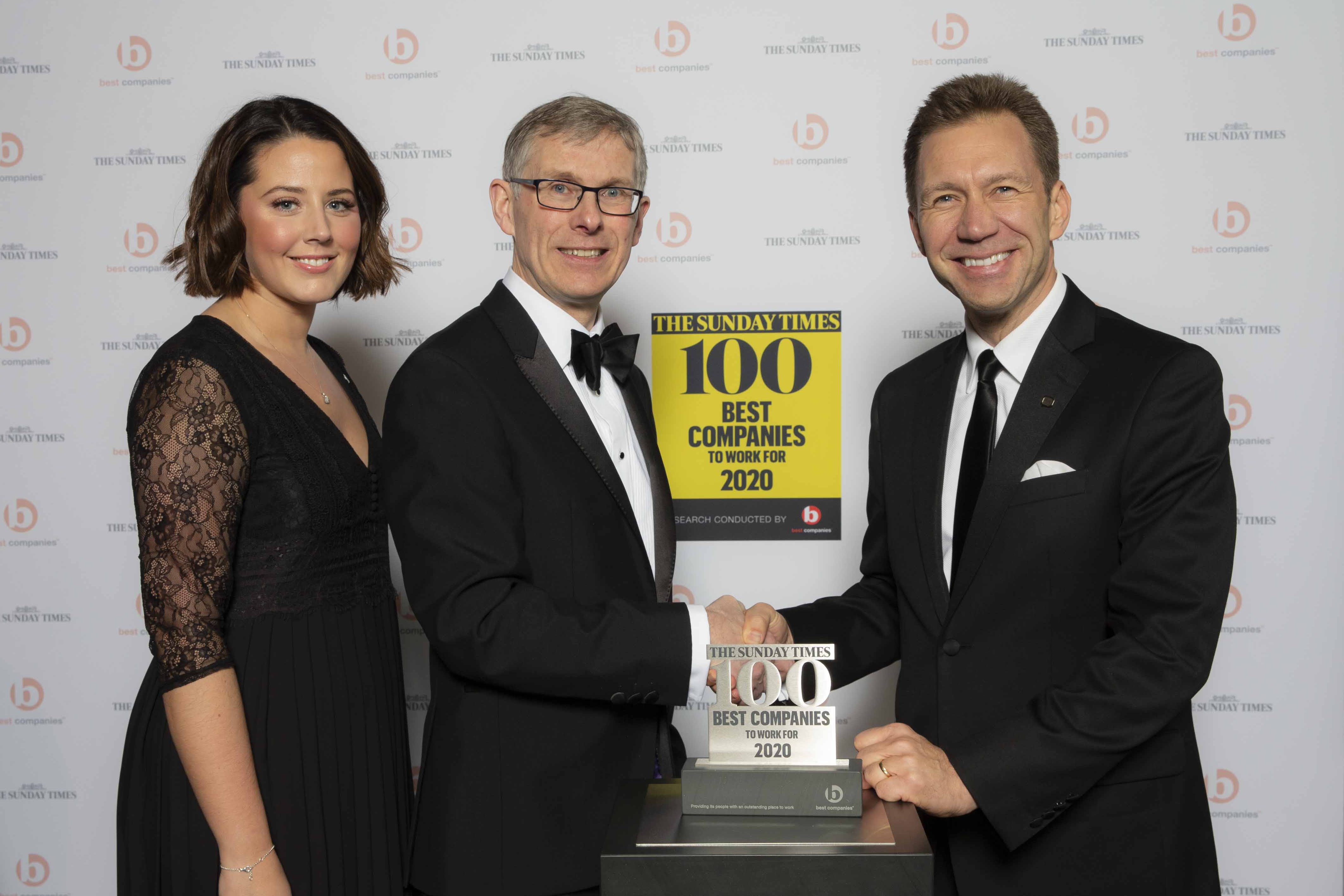 Left to right: Natasha Whitehurst, Head of HR, Rapport; Glenn Dimelow, Best Companies Director and Head of Research & Compliance; and Greg Mace, Founder and Managing Director, Rapport.
