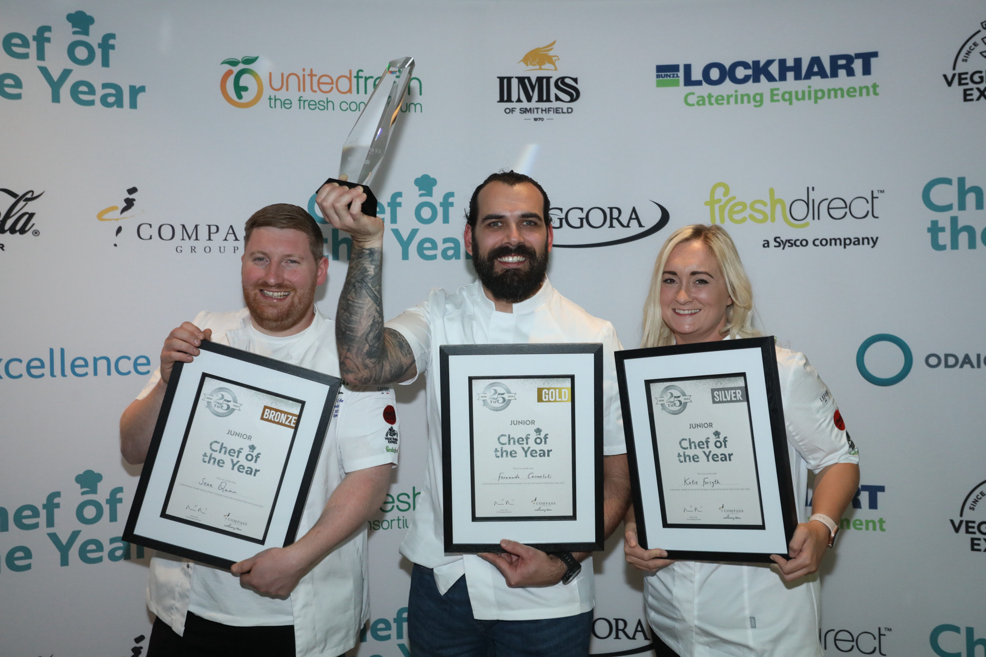 Young winners - Sean Quinn, Fernando Carmeluti and Katie Forsyth