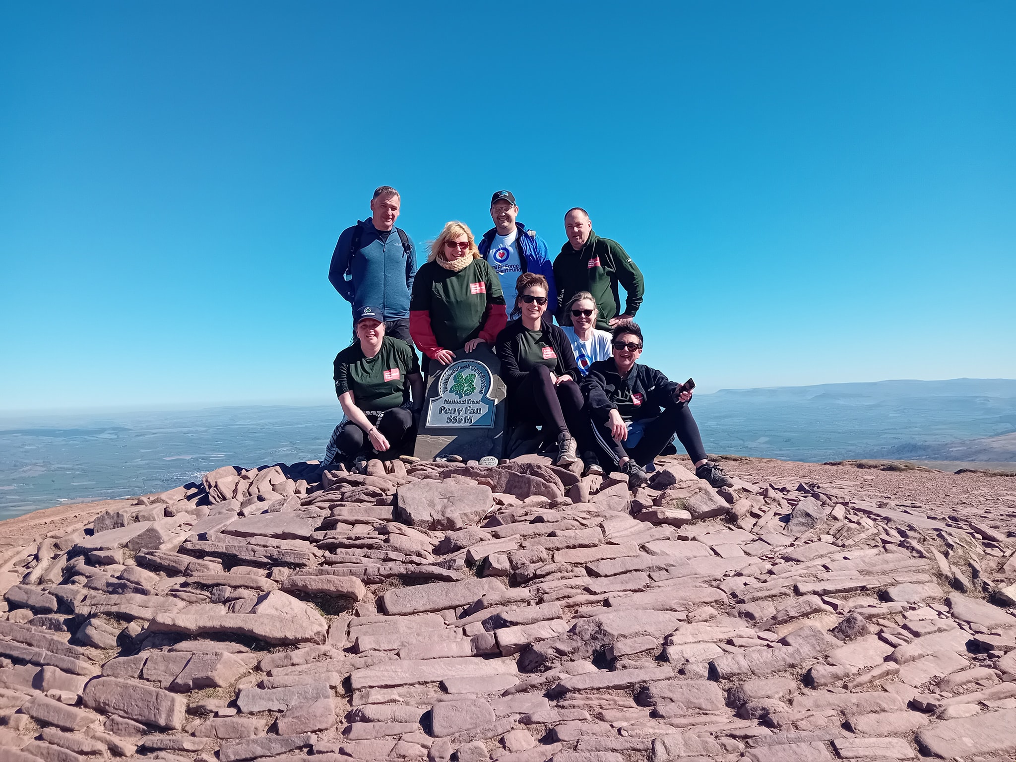 ESS colleagues at Pen y Fan summit