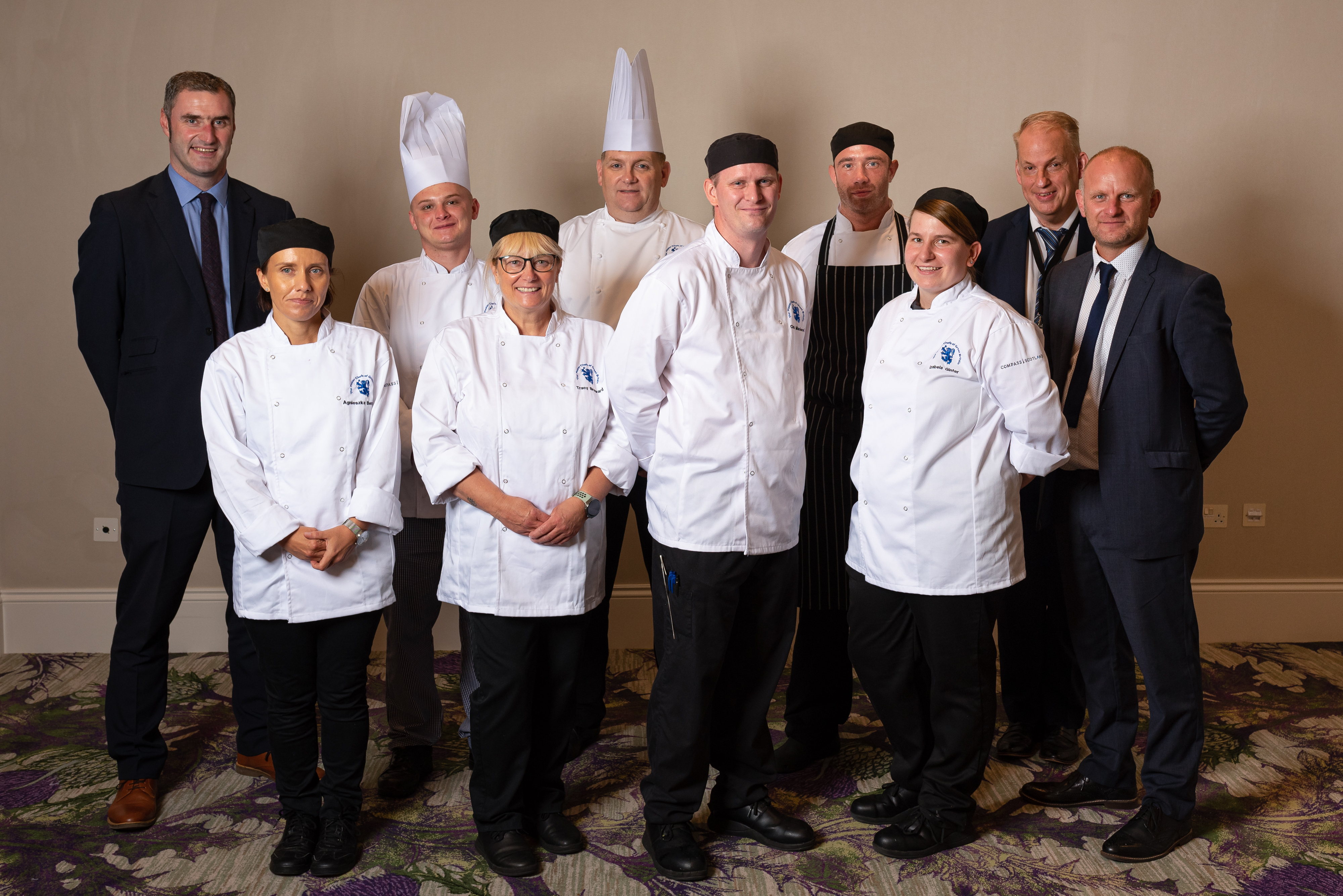 Apprentice chefs from Compass Group UK & Ireland and South Lanarkshire College cook for the first Master Chefs of Great Britain regional event of the year. Credit Camerashy Photography