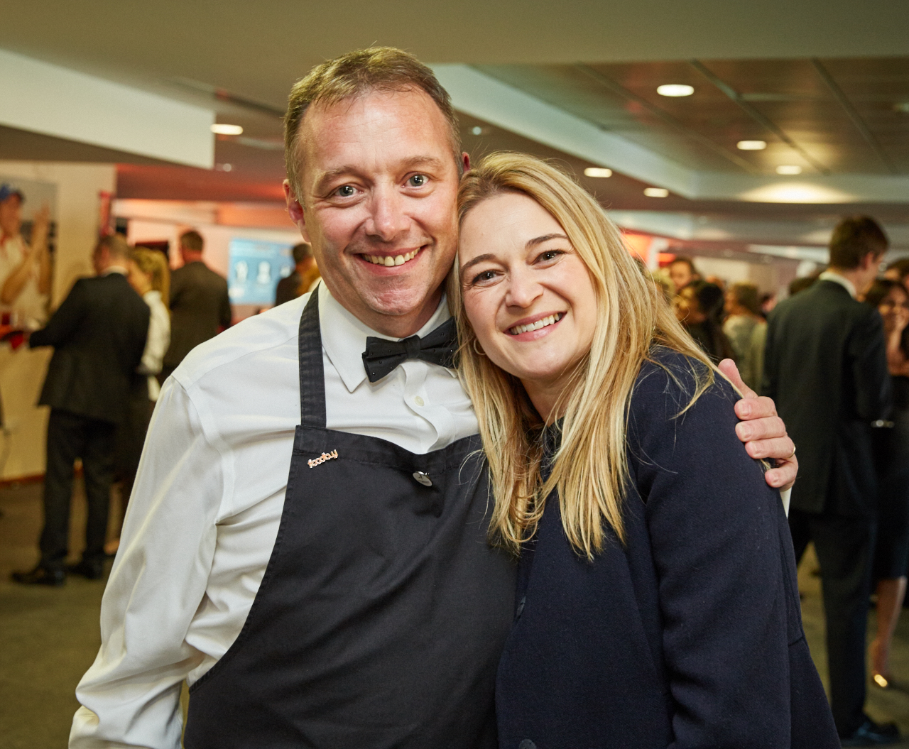 Managing Director Oliver Cock acting as a front of house service for the evening