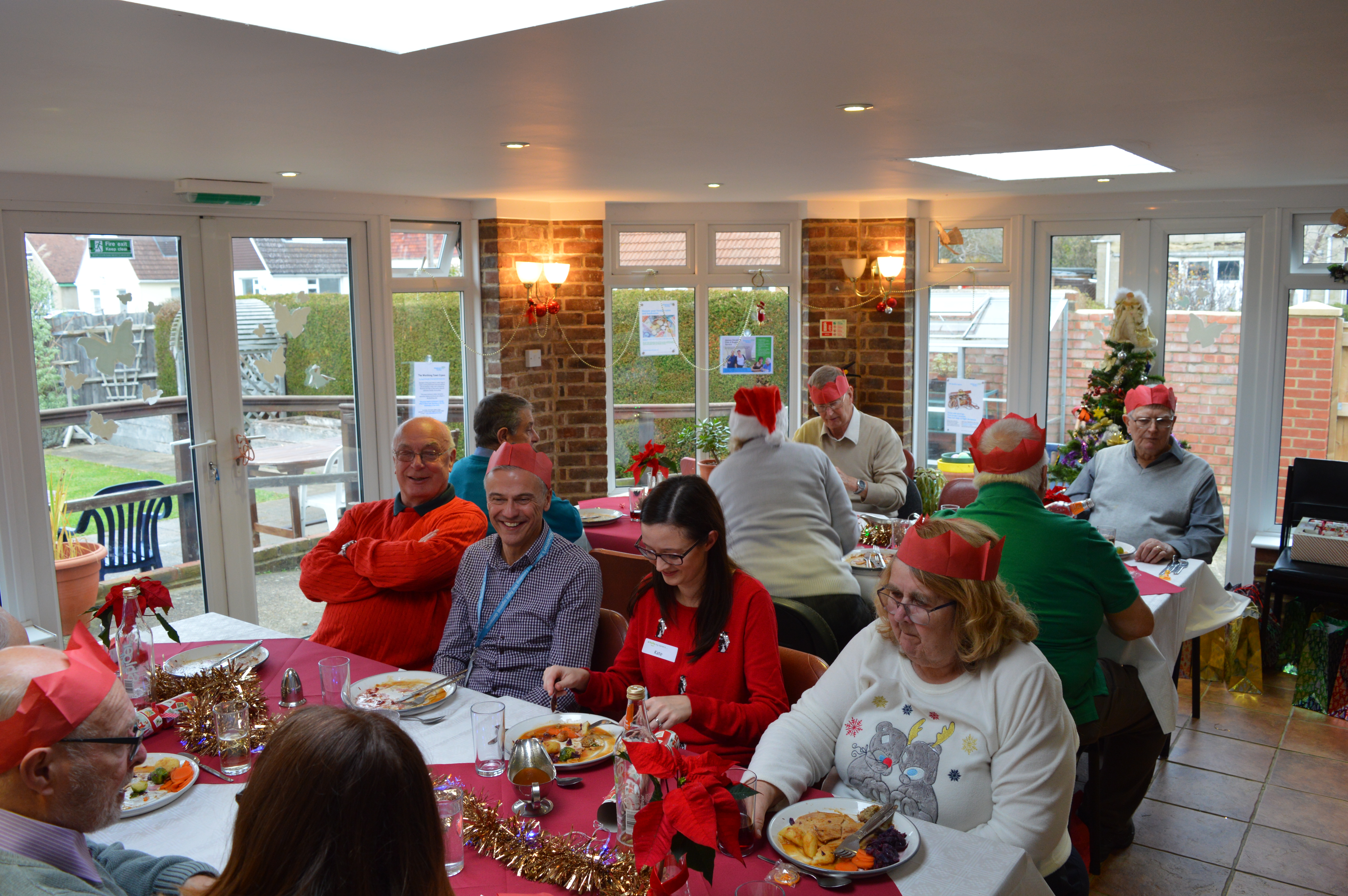 Festivities were in full swing as Steamplicity supplied Christmas lunch