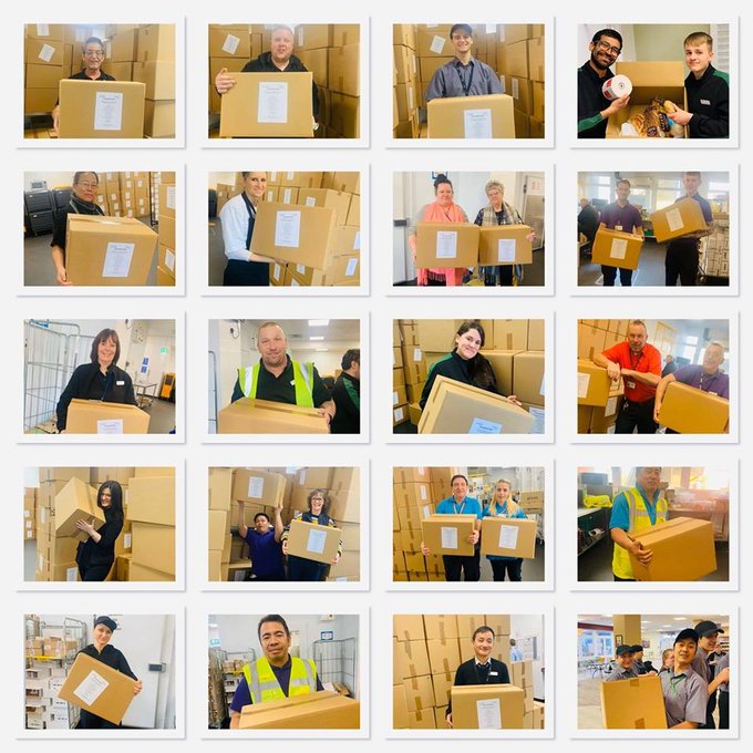 Royal Surrey Hospital frontline receiving essentials boxes
