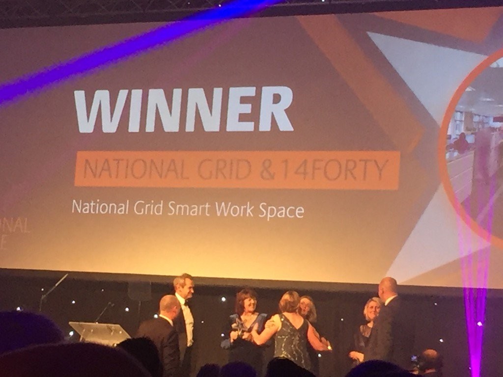 The victorious 14forty team accepting the award on stage